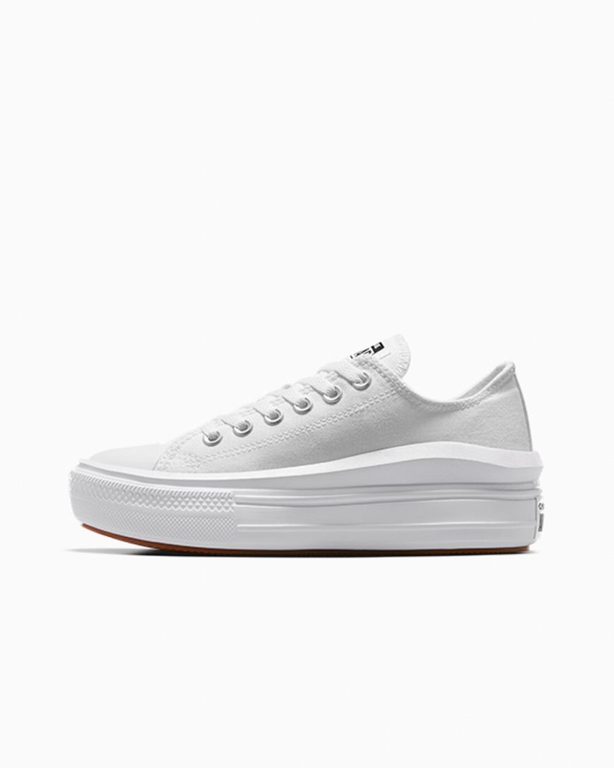 Zapatos Plataforma Converse Chuck Taylor All Star Move Bajas Mujer Blancas | PE P58L42